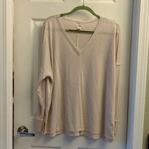 UpWest long sleeve, v-neck t-shirt, size XL